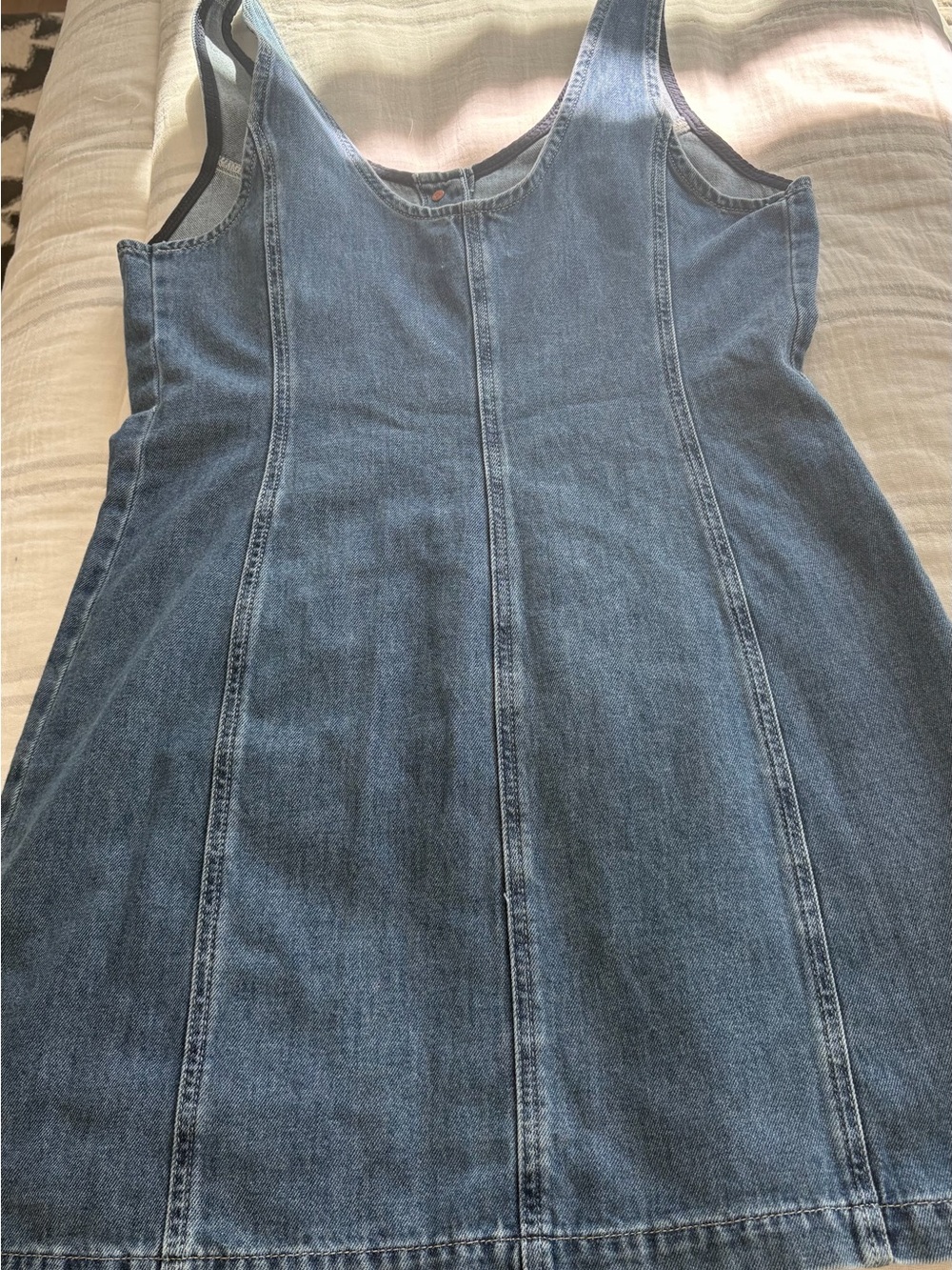 Marine Layer Blue Denim Button-Front Mini Dress - Picture 4 of 11